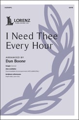 I Need Thee Every Hour SATB choral sheet music cover